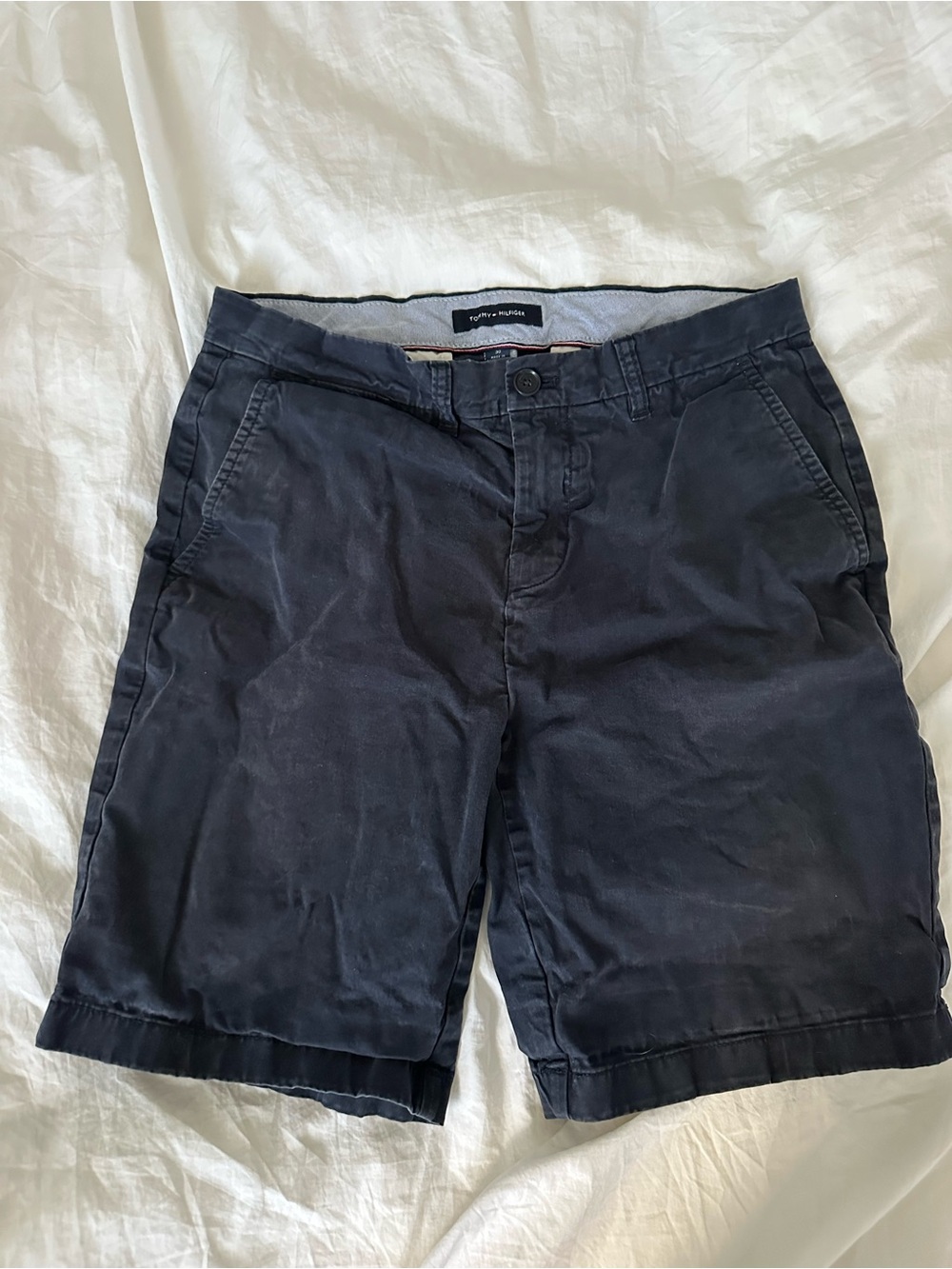 Tommy Hilfiger Chino Shorts Navy Men's 30 Flat Front